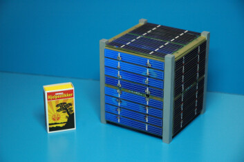 "Den norske satellitten NCUBE2. Begge foto: Bjørn Pedersen." "Den norske satellitten NCUBE2. Begge foto: Bjørn Pedersen."