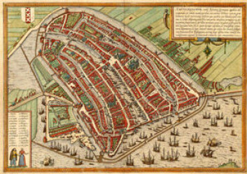 Kart over Amsterdam fra 1500-tallet. Kart over Amsterdam fra 1500-tallet.