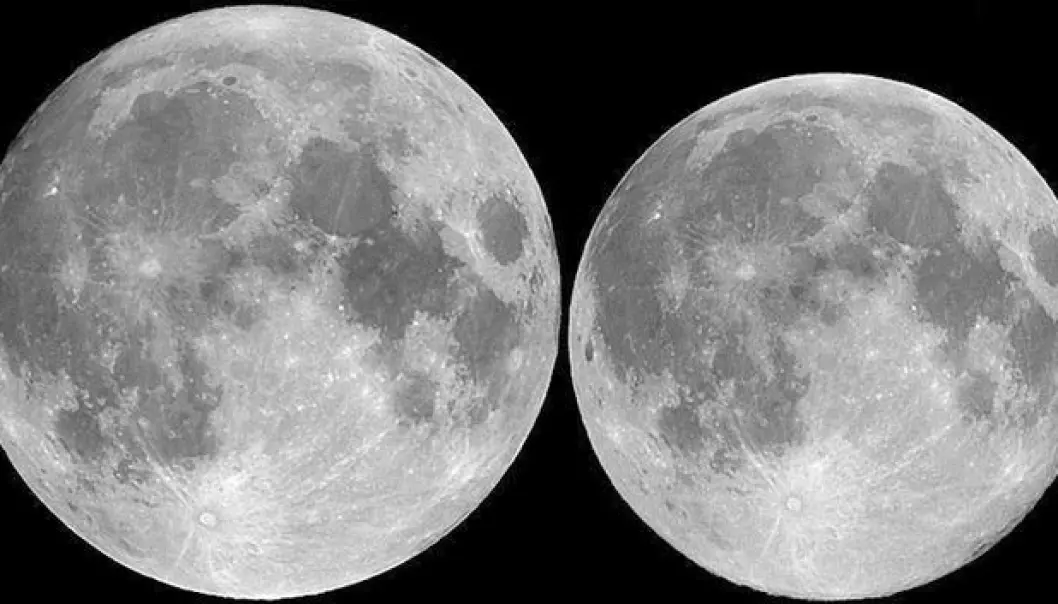 Månen nær jorda 19. mars