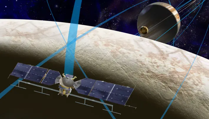 Slik ser en kunstner for seg Europa Clipper-oppdraget. Slik ser en kunstner for seg Europa Clipper-oppdraget.
