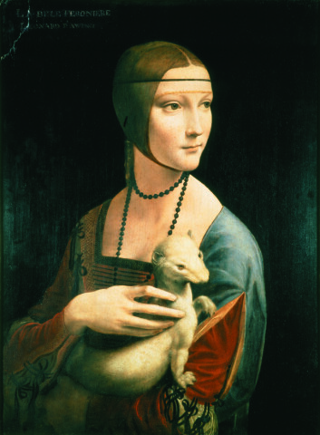 "Maleriet Dame med hermelin av Leonardo Da Vinci. (Foto: Princes Czartoryski Foundation)" "Maleriet Dame med hermelin av Leonardo Da Vinci. (Foto: Princes Czartoryski Foundation)"