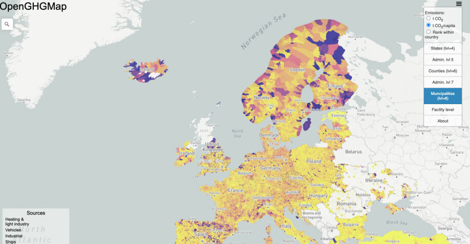 OpenGHGMap allows people from across Europe to see what the carbon dioxide emissions are like in their cities and towns. The idea is to give municipalities tools that will help them identify hotspots as a way to implement emissions cuts.