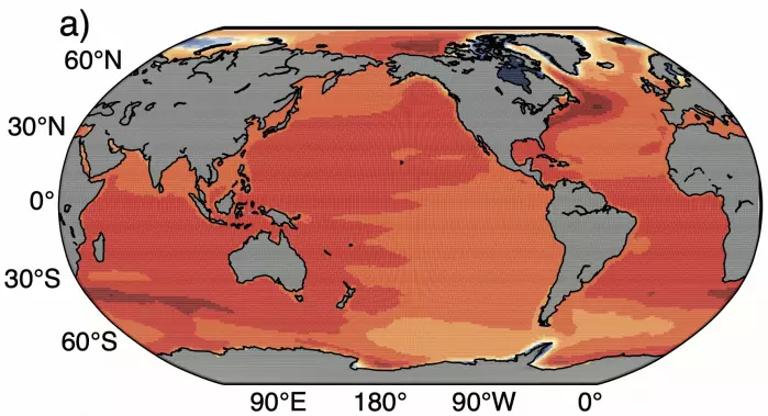 Figur-2: Forventet fordeling for havnivåstigningen i dette århundret ved moderate CO2-utslipp.