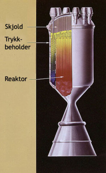 NERVA-motoren. (Figur: NASA) NERVA-motoren. (Figur: NASA)