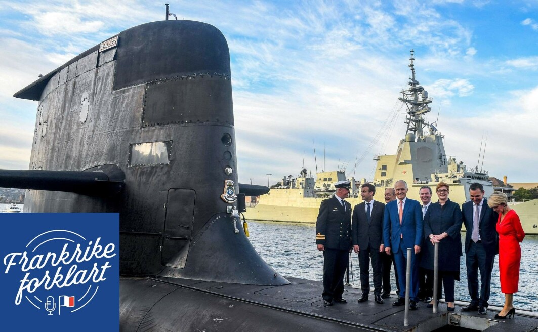 Frankrikes president Emmanuel Macron og den australske statsministeren Malcolm Turnbull møttes i 2018. Frankrikes president Emmanuel Macron og den australske statsministeren Malcolm Turnbull møttes i 2018.