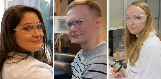 Carmen Cavallo, Anders Brennhagen and Carina Geiss spend hour after hour in the laboratory. Carmen Cavallo, Anders Brennhagen and Carina Geiss spend hour after hour in the laboratory.
