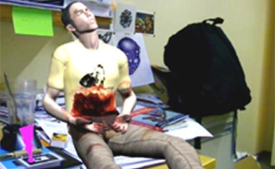 Et eksempel på hvordan 3D-modeller ser ut gjennom CrimeSceneAR.