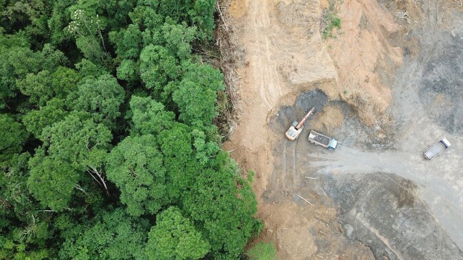 The biggest threat to biodiversity is not climate change, but land use change. This photo from Borneo in Malaysia, where the rainforest is cut down to make room for palm oil plantations. The biggest threat to biodiversity is not climate change, but land use change. This photo from Borneo in Malaysia, where the rainforest is cut down to make room for palm oil plantations.