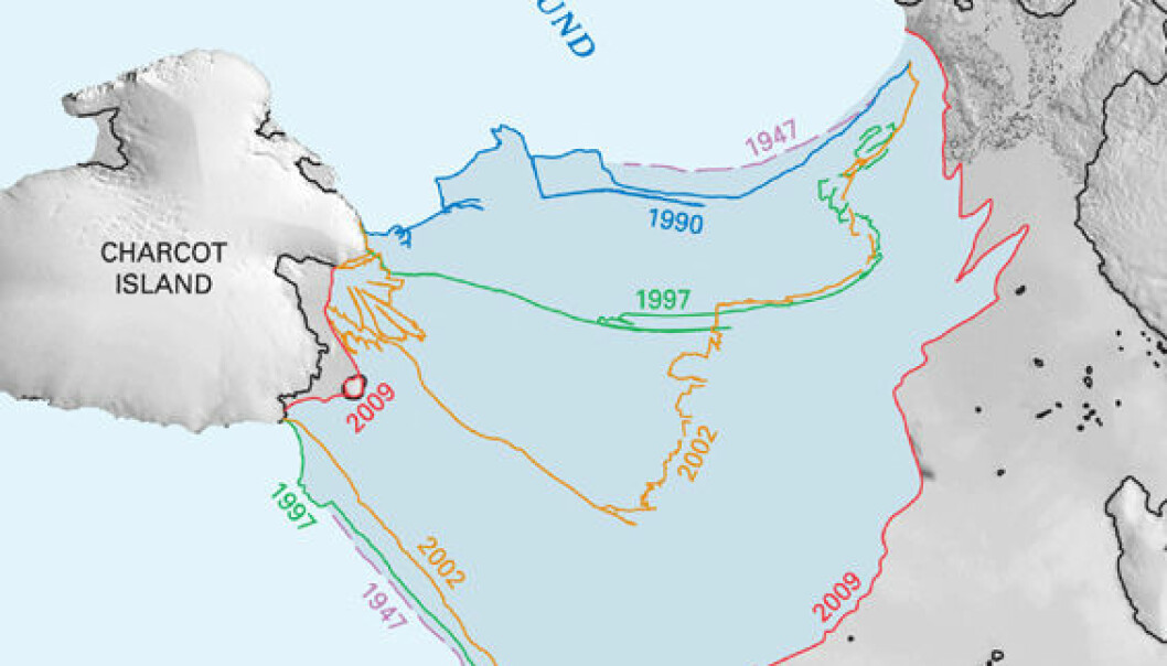 Flytende is minker i Antarktis
