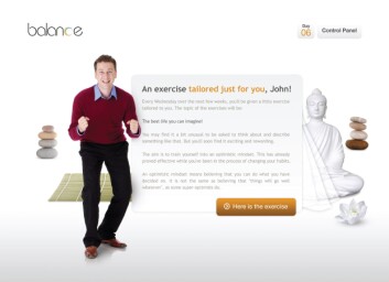 Gjennom programmet «Balance» skal du kunne endre uvanene dine hvis det er behov for det. (Illustrasjon: Changetech) Gjennom programmet «Balance» skal du kunne endre uvanene dine hvis det er behov for det. (Illustrasjon: Changetech)
