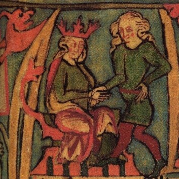 Harald Hårfagre fra det islandske manuskriptet Flateyjarbók fra 1300-tallet. (Bilde: Wikimedia Commons, se lisens) Harald Hårfagre fra det islandske manuskriptet Flateyjarbók fra 1300-tallet. (Bilde: Wikimedia Commons, se lisens)
