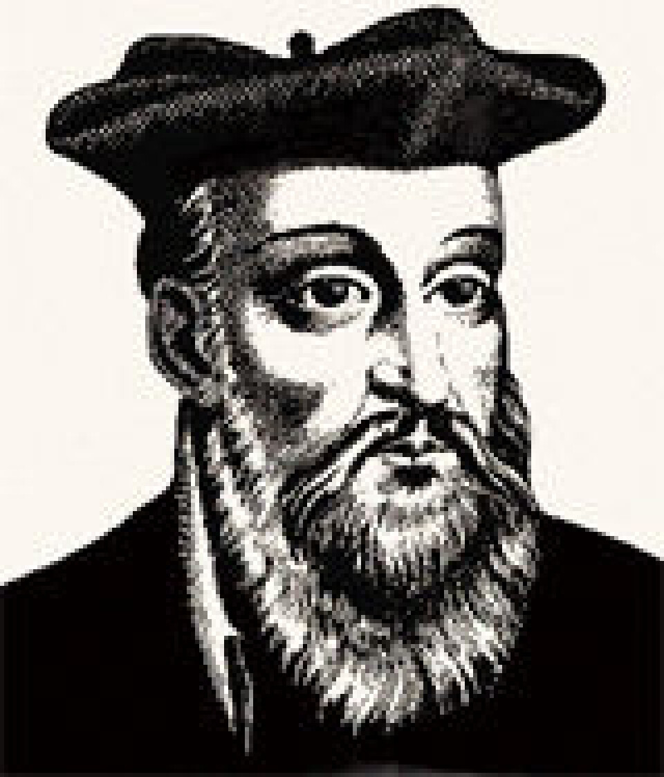 'Nostradamus - lege, astrolog og den mest kjente spåmannen.'