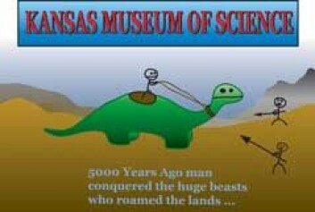 "Spagettikirkens forslag til plakat for Kansas Museum of Science. (Kilde: www.venganza.org)" "Spagettikirkens forslag til plakat for Kansas Museum of Science. (Kilde: www.venganza.org)"