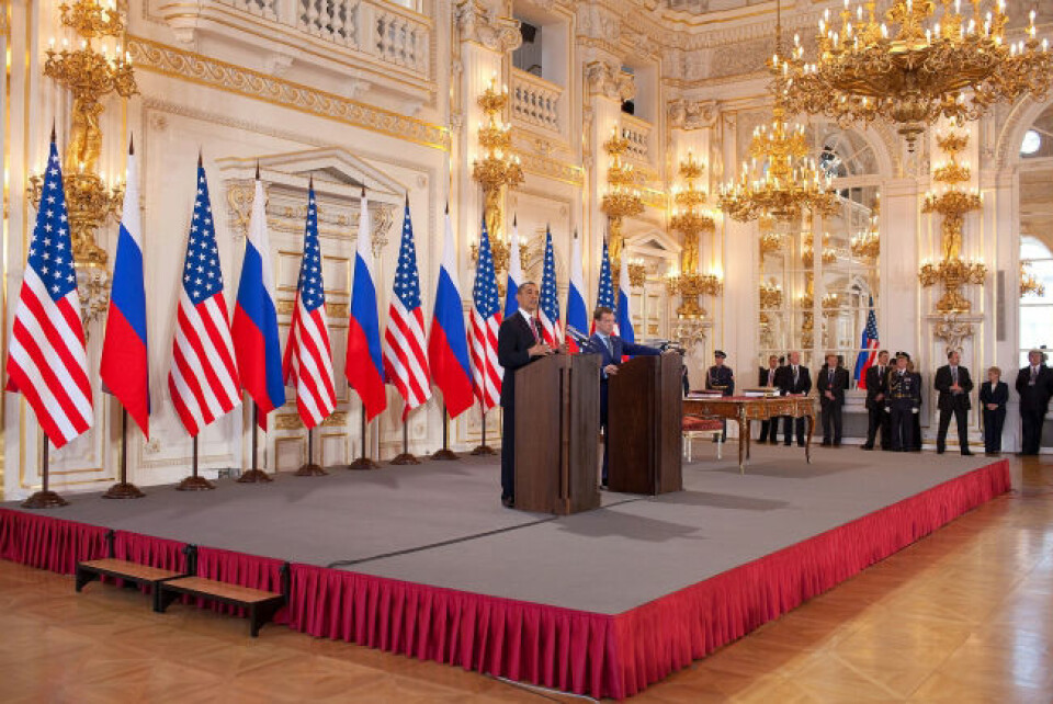 'Den amerikanske og den russiske presidenten møttes i Praha i forrige uke. (Foto: The White House/Pete Souza)'