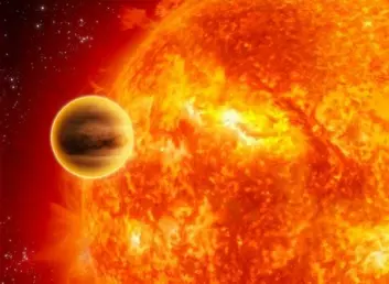 Transit av en planet foran sin moderstjerne. (Foto: ESA)