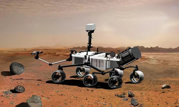 Den nye Mars-roveren «Curiosity» skal gå på nedbrytbar plutonium. (Illustrasjon: Wikimedia Commons)