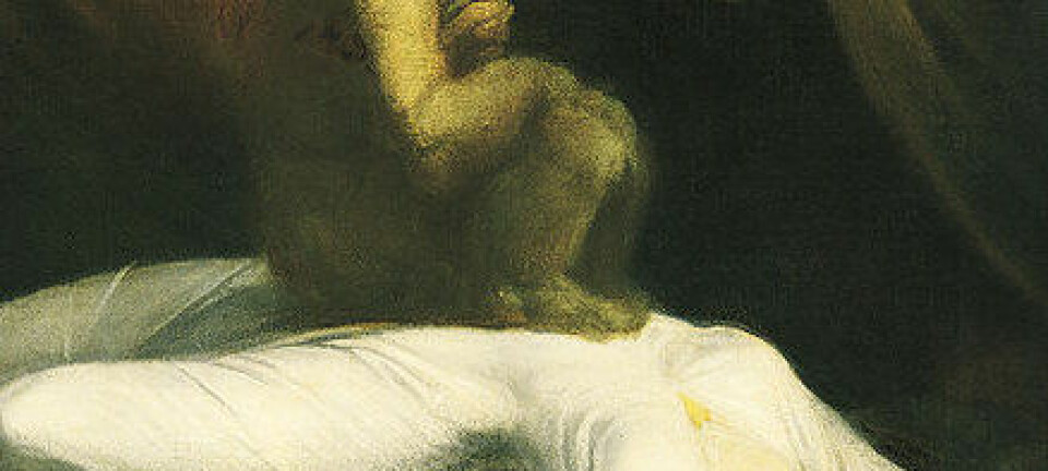 Utsnitt av maleriet Mareritt (1781) av Johann Heinrich Füssli. (Foto: Wikimedia Commons, se lisens her)