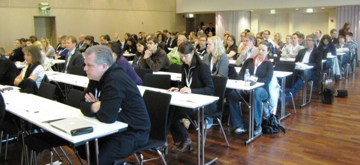 "Oppmerksomt publikum på konferansen. (Foto: Marianne Nordahl)" "Oppmerksomt publikum på konferansen. (Foto: Marianne Nordahl)"
