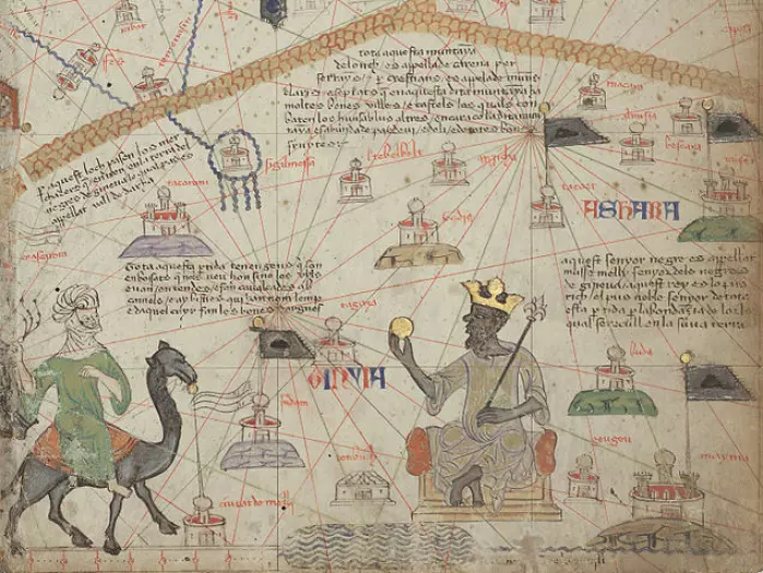 Femti år etter hans død gjorde fortellingene om Musas rikdom at han – og gullklumpen hans – ble inkludert i det viktigste europeiske middelalderkartet, Det katalanske atlas i 1375.