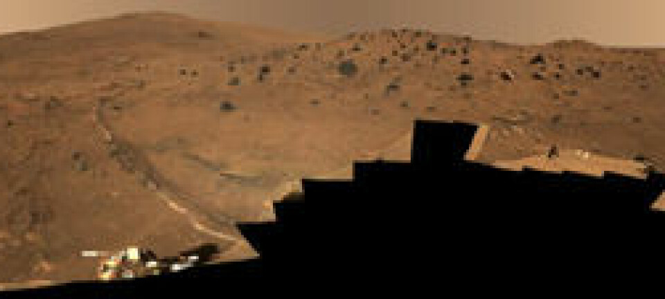 "NASA fikk Spirit til å ta et panoramabilde i høy oppløsning for å feire 1 000 dager på den røde planeten."