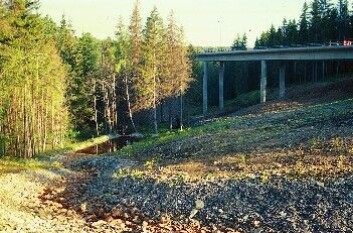 "Bråtan bru på riksvei 23 ved Frogn, Akershus ble bygget istedet for å legge veien på fylling for å ta vare på trekkområder for vilt. (Foto: Bjørn Iuell)" "Bråtan bru på riksvei 23 ved Frogn, Akershus ble bygget istedet for å legge veien på fylling for å ta vare på trekkområder for vilt. (Foto: Bjørn Iuell)"