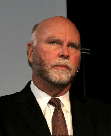 Craig Venter holder forelesning i Oslo. (Foto: Ingrid Spilde) Craig Venter holder forelesning i Oslo. (Foto: Ingrid Spilde)