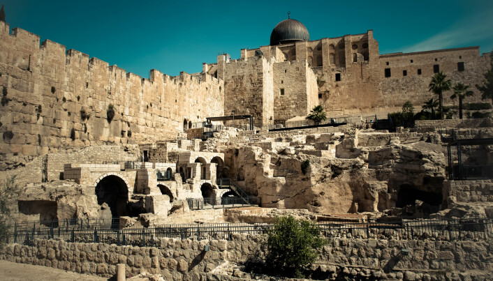 Slik ser det ut i Jerusalem i dag, der hvor templene skal ha ligget.