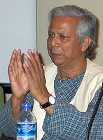 Muhammad Yunus, nobelprisvinner og tidligere direktør i Grameen Bank i Bangladesh. Muhammad Yunus, nobelprisvinner og tidligere direktør i Grameen Bank i Bangladesh.