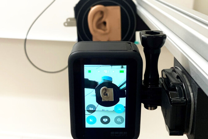 An artificial ear packed with sensors and a robot will test the earbuds. An artificial ear packed with sensors and a robot will test the earbuds.
