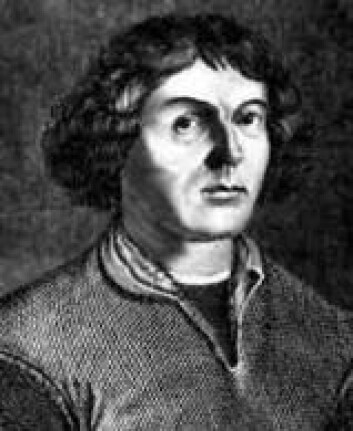 "Et diagram som rystet verden. Solen er i sentrum, og Jorden er degradert. Fra Revolutionibus, første bok, tiende kapittel." "Et diagram som rystet verden. Solen er i sentrum, og Jorden er degradert. Fra Revolutionibus, første bok, tiende kapittel."