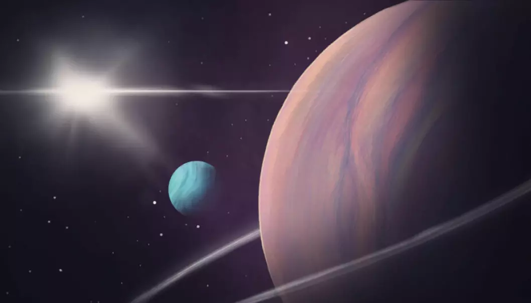 Månen Kepler-1708 b-i går i bane rundt en planet på størrelse med Jupiter. Hvis det blir bekreftet at månen finnes da.