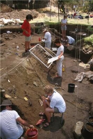 "Utgravningene av den gamle boplassen. (Foto: Hebrew University of Jerusalem)" "Utgravningene av den gamle boplassen. (Foto: Hebrew University of Jerusalem)"