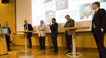 F.v: Ole Petter Ottersen, Knut Engedal, Peter Agre, Gerard Schellenberg, Sten Grillner og Ola Elvestuen (Foto: Hanne Jakobsen) F.v: Ole Petter Ottersen, Knut Engedal, Peter Agre, Gerard Schellenberg, Sten Grillner og Ola Elvestuen (Foto: Hanne Jakobsen)