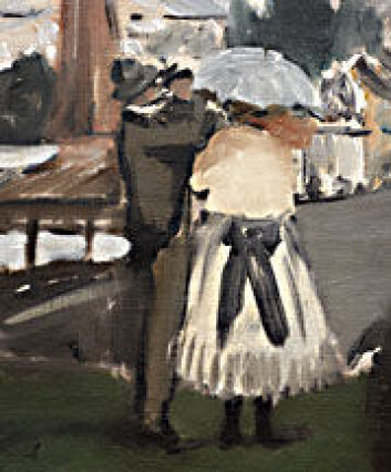 Detalj fra maleri av Eduard Manet. Detalj fra maleri av Eduard Manet.
