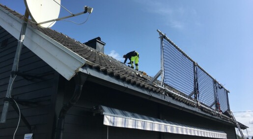 Sikkerhetsnett gjør det trygt å arbeide på tak uten stillas