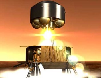 Et fartøy som skal forlate Mars med prøver og reise tilbake til jorda igjen, kan se slik ut. (Illustrasjon: ESA) Et fartøy som skal forlate Mars med prøver og reise tilbake til jorda igjen, kan se slik ut. (Illustrasjon: ESA)