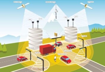 En mengde aktører vil kommunisere med hverandre i fremtidens trafikkbilde. (Illustrasjon: SUAVE) En mengde aktører vil kommunisere med hverandre i fremtidens trafikkbilde. (Illustrasjon: SUAVE)
