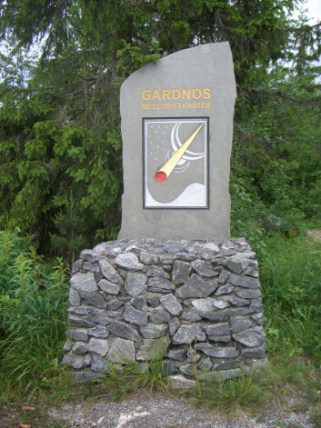 Frå Gardnos meteorittpark. Frå Gardnos meteorittpark.