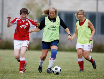 Fra en treningsøkt i fotballgruppa. (Foto: Anders Kjærbye) Fra en treningsøkt i fotballgruppa. (Foto: Anders Kjærbye)