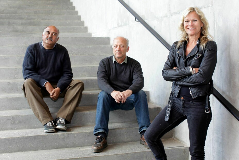 I 2013 vant Kristin Braa (til høyre), Jørn Braa (midten) og Sundeep Sahay UiOs innovasjonspris for utvikling av systemet DHIS 2.