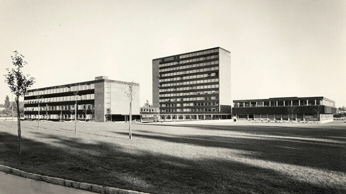 In 1959, architect Leif Olav Moen won the competition for a new building complex for the Faculty of History and Philosophy at Blindern.