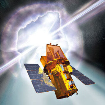 SVEVENDE: NASA bruker teknologien for måling av gammastråling i satellitten SWIFT. Den ble skutt opp i 2004 og er fortsatt i drift. Illustrasjon: NASA SVEVENDE: NASA bruker teknologien for måling av gammastråling i satellitten SWIFT. Den ble skutt opp i 2004 og er fortsatt i drift. Illustrasjon: NASA