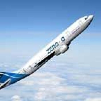 ESAs Airbus-fly på vei opp før det kutter begge motorene. Foto: ESA. ESAs Airbus-fly på vei opp før det kutter begge motorene. Foto: ESA.
