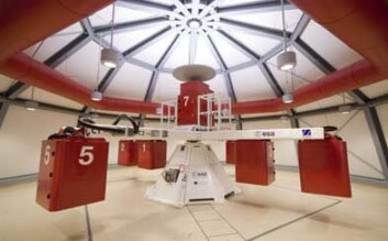 Large Diameter Centrifuge (LDC) ved ESAs forsknings- og teknologisenter (ESTEC) i Noordwijk i Nederland. Foto: ESA. Large Diameter Centrifuge (LDC) ved ESAs forsknings- og teknologisenter (ESTEC) i Noordwijk i Nederland. Foto: ESA.