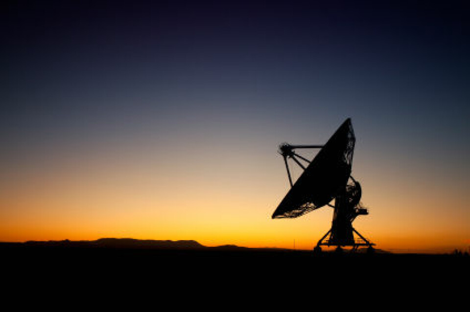 Radioteleskopene i Very Large Array fanger opp radiostråling fra rommet, fra Socorro i New Mexico. (Foto: iStockphoto)