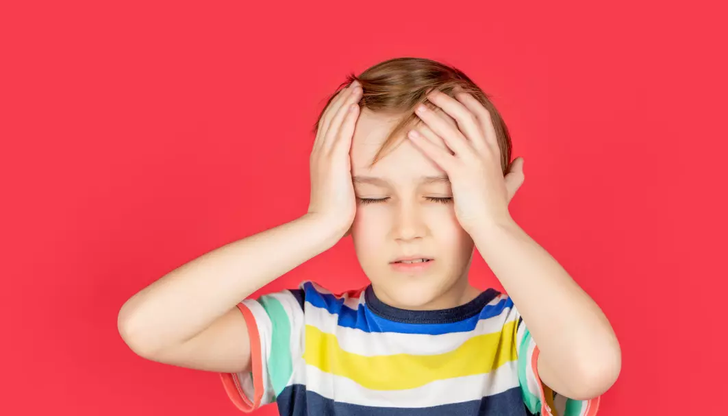 Mange barn plages med hodepine.