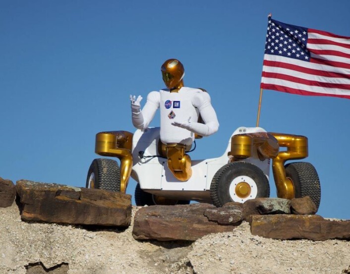 "Robonaut2 blir den første menneskelignende roboten i verdensrommet. (Foto: NASA)" "Robonaut2 blir den første menneskelignende roboten i verdensrommet. (Foto: NASA)"