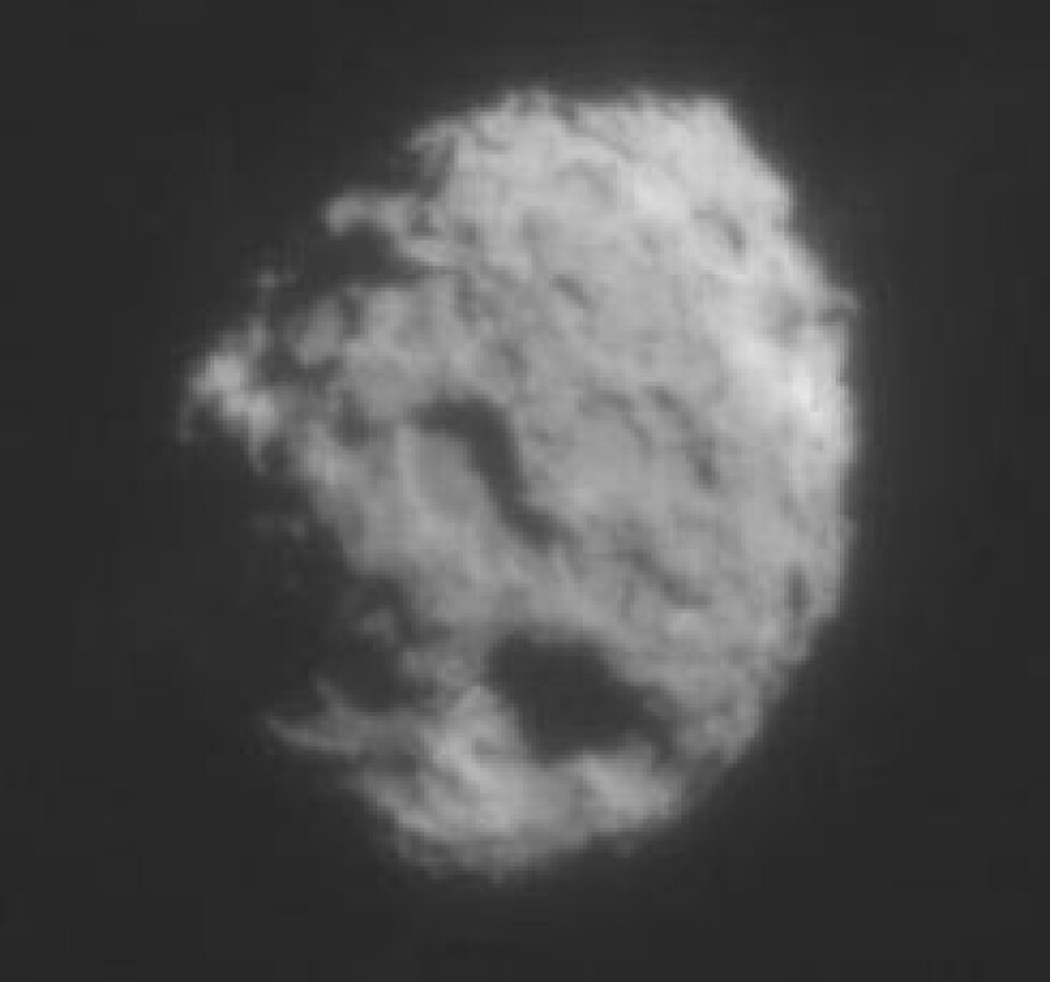 'Kometen Wild 2 fotografert av Stardust.'