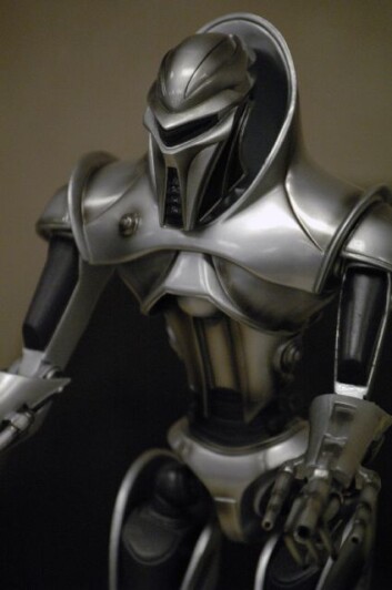 En Cylon Centurion fra Battlestar Galactica. (Illustrasjon: Wikimedia Commons) En Cylon Centurion fra Battlestar Galactica. (Illustrasjon: Wikimedia Commons)