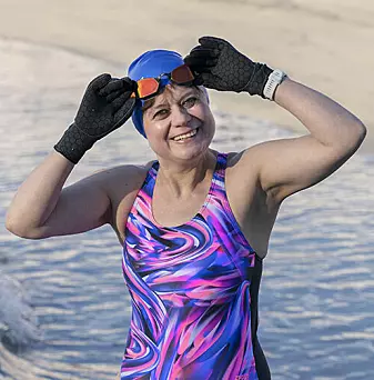 Researcher Dagmar Dahl is himself an avid year-round swimmer.